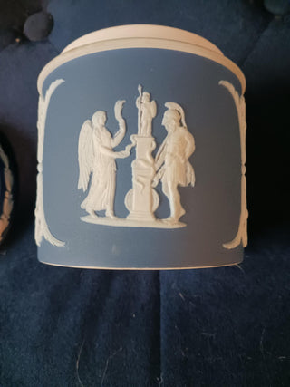 Jasperware 1896 Tea Pot Wedgewood England Set Sugar and Cream