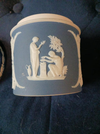 Jasperware 1896 Tea Pot Wedgewood England Set Sugar and Cream