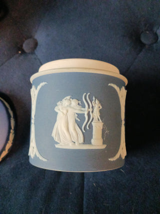 Jasperware 1896 Tea Pot Wedgewood England Set Sugar and Cream