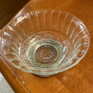 Vntg KIG Malaysia Crystal & Silver Pedestal Bowl