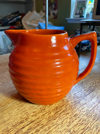 VNTG Bauer Pottery 2 Qt Orange Pitcher