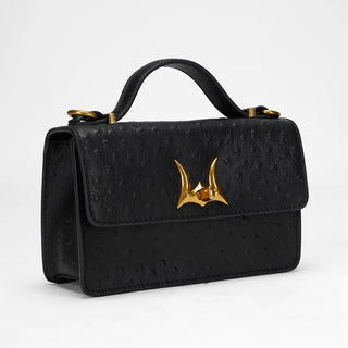 Loyal West Valencia Ostrich Leather Black