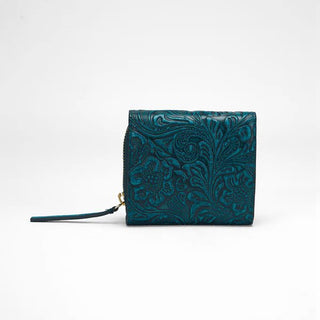 Loyal West Sophia Card Holder Embossed Turquoise