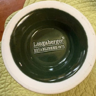 Longaberger Green Stoneware Vase