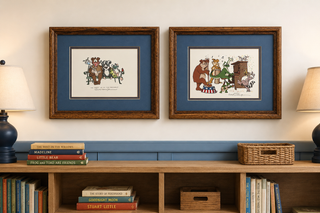 Set of 2 Robert Marble Signed Framed Prints Jammin & Friendship