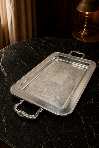 Reed & Barton "Salem" Silverplate Handled Serving Tray, #779