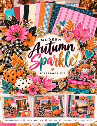 Modern Autumn Sparkle 12x12 Scrapbook Kit