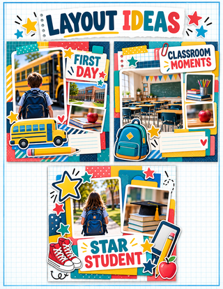 School Days Memories Scrapbook Kit — Expanded Paper Edition