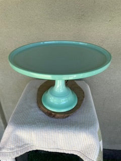 Mosser Jadeite Green Cake Plate