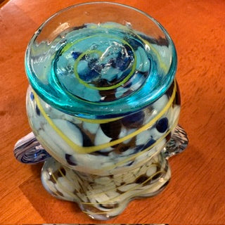 MCM Hand Blown Art Glass Vase 4" High