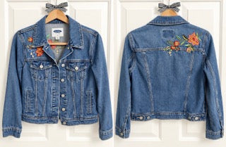 Old Navy embroidered denim jacket