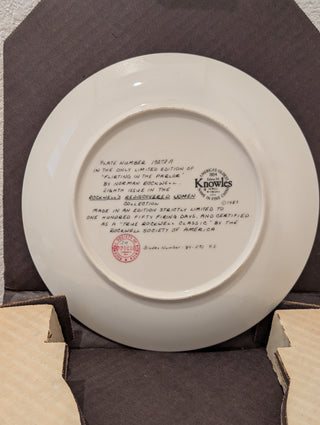 Norman Rockwell Plate "Flirting in the Parlor"  COA