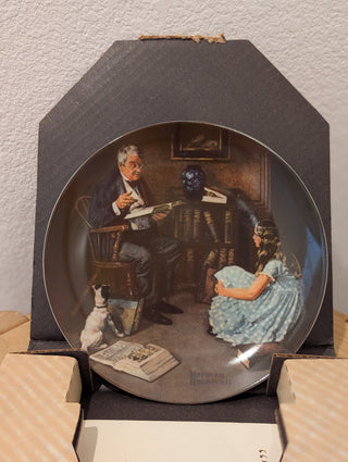 Norman Rockwell Plate "The Storyteller" COA