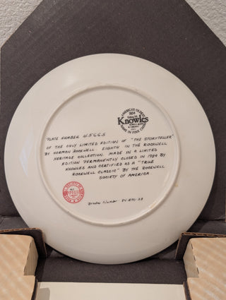 Norman Rockwell Plate "The Storyteller" COA