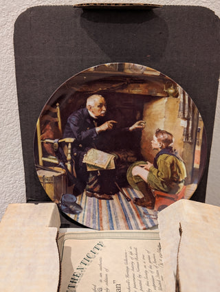 Norman Rockwell Plate "The Veteran"  COA