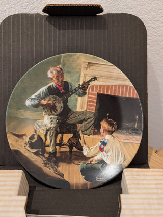 Norman Rockwell Plate "The Banjo Player" COA