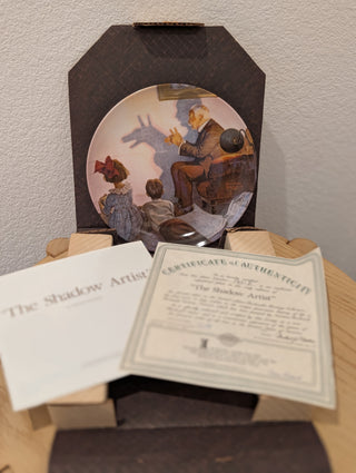 Norman Rockwell Plate "The Shadow Artist" COA