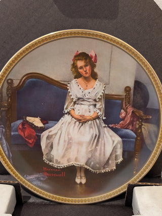 Norman Rockwell Plate "Waiting at the Dance" COA