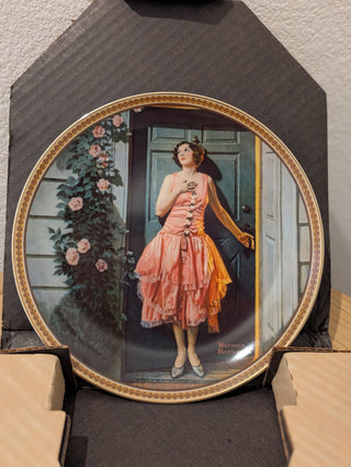 Norman Rockwell Plate "Standing in the Doorway" COA