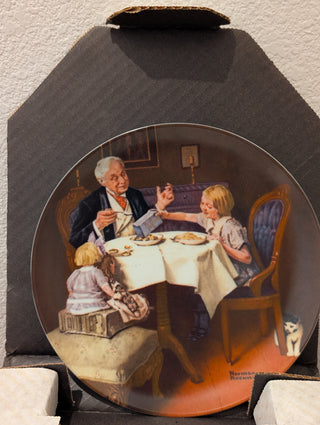 Norman Rockwell Plate "The Gourmet" COA