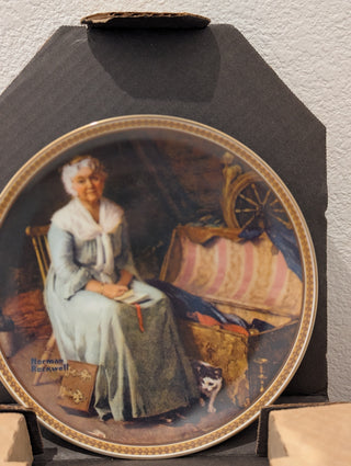 Norman Rockwell Plate "Reminiscing in the Quiet" COA