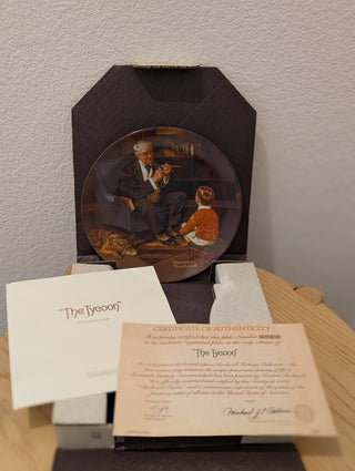 Norman Rockwell Plate "The Tycoon" COA