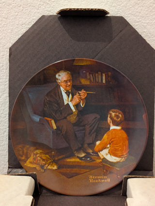 Norman Rockwell Plate "The Tycoon" COA