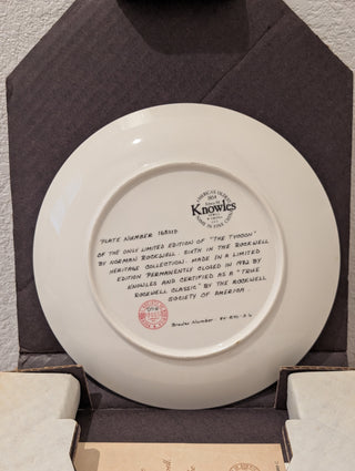 Norman Rockwell Plate "The Tycoon" COA