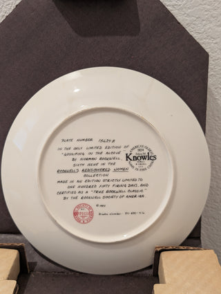 Norman Rockwell Plate "Gossiping in the Alcove"  COA