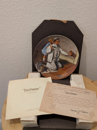 Norman Rockwell Plate "The Painter" COA