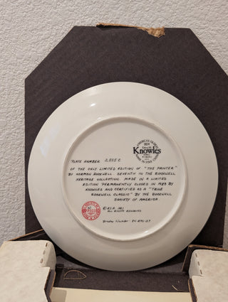 Norman Rockwell Plate "The Painter" COA