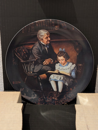 Norman Rockwell Plate "The Young Scholar" COA
