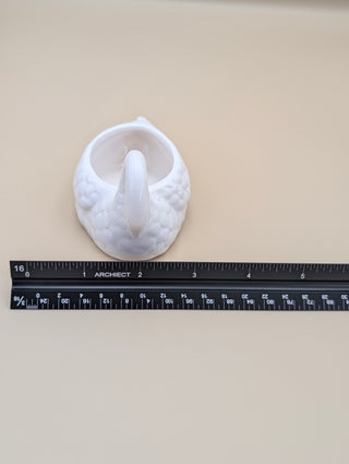 White Ceramic Swan Dish
