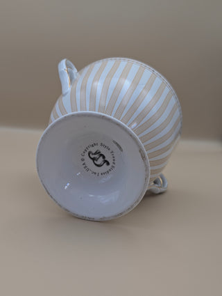 Gold Striped Footed Urn