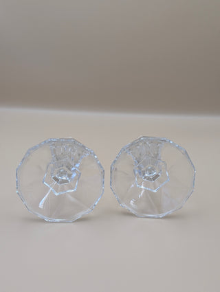 Glass  Candlestick Holders Set of 2