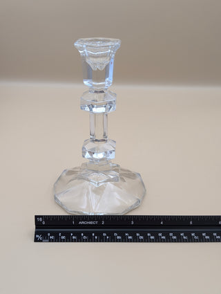 Glass  Candlestick Holders Set of 2