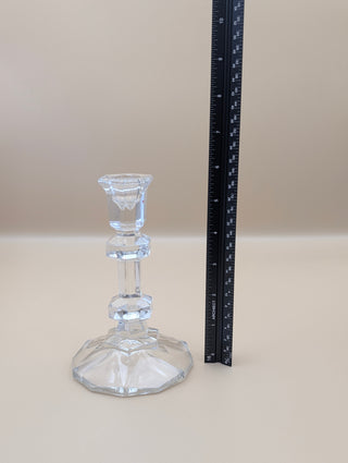 Glass  Candlestick Holders Set of 2