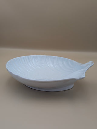 White Scallop Shell Bowl