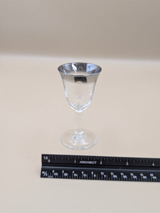 Silver Ombre Cordial Glasses Set of 4