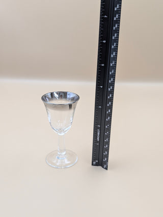 Silver Ombre Cordial Glasses Set of 4