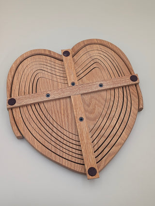 Collapsible Wooden Heart Fruit Basket