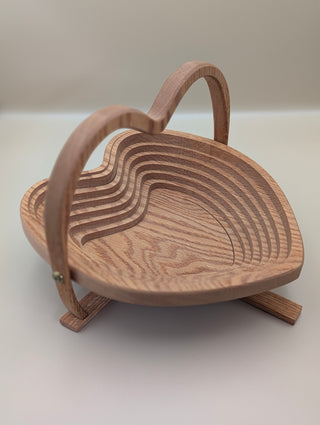 Collapsible Wooden Heart Fruit Basket