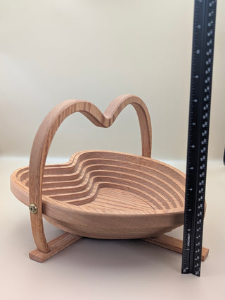 Collapsible Wooden Heart Fruit Basket