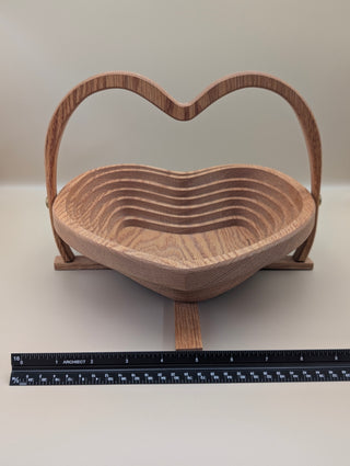Collapsible Wooden Heart Fruit Basket