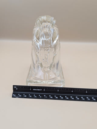 Glass Horse Head Bookend
