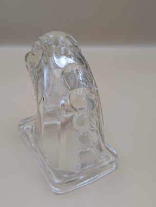 Glass Horse Head Bookend