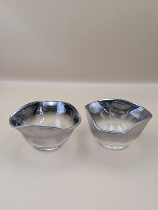 Set of 2 Smokey Ombre Glass Bowls