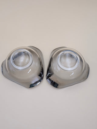 Set of 2 Smokey Ombre Glass Bowls