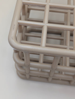 Yaffa Mini Catchall Plastic Organizer Tan