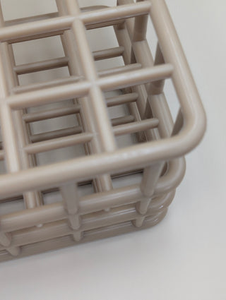 Yaffa Mini Catchall Plastic Organizer Tan